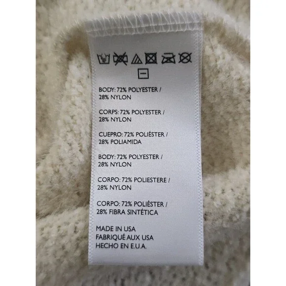 Urban Renewal Remnants Cropped Bell Sleeve Sweater Cream Textured Knit Small - Picture 8 of 10